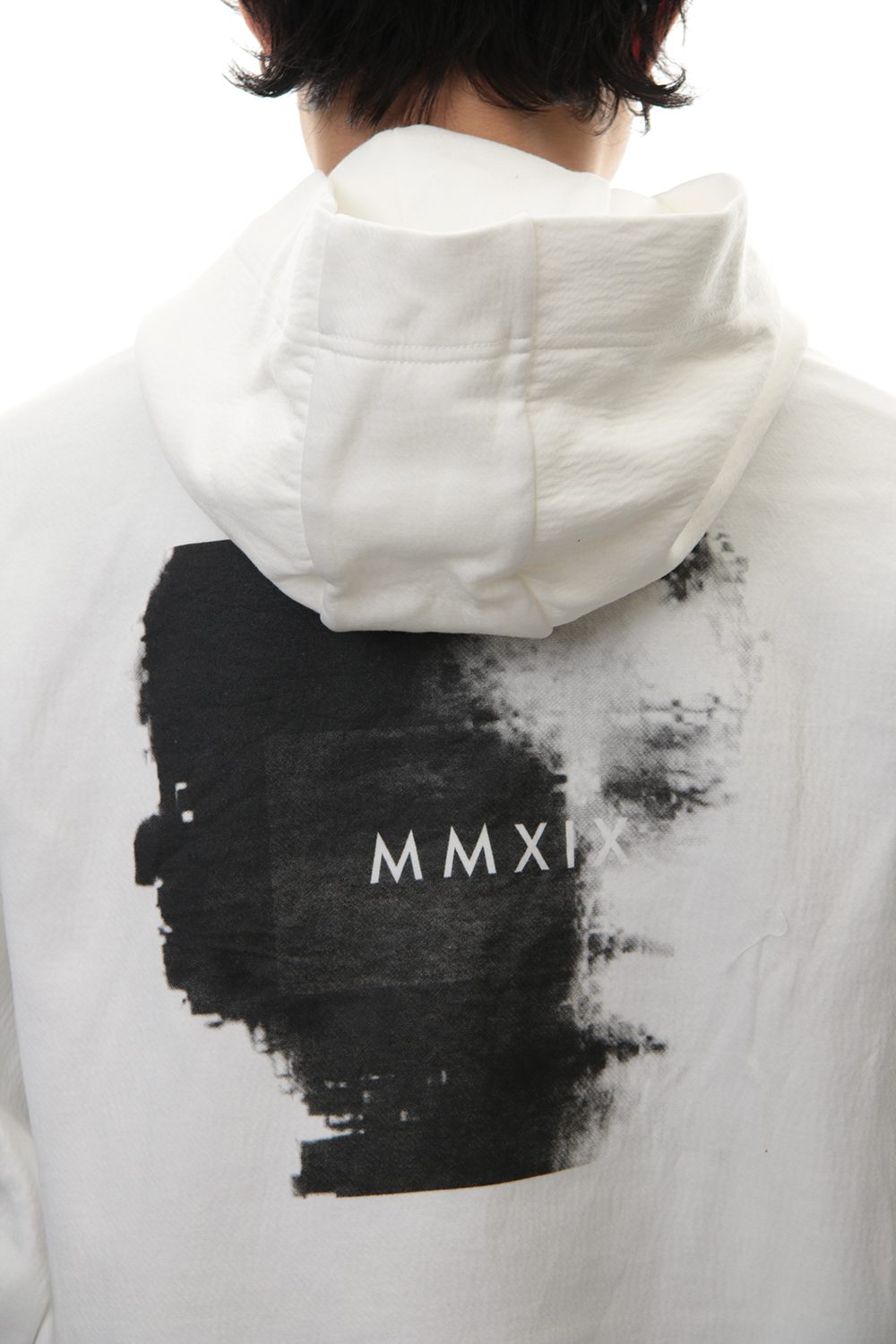 SEAMED SLEEVE PRINT HOODIE Off