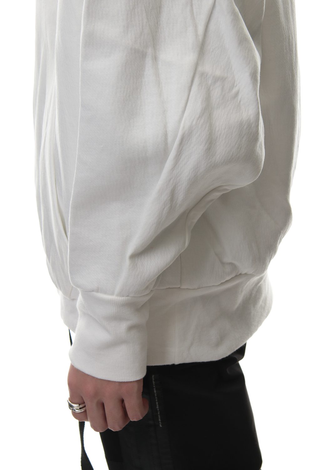 SEAMED SLEEVE PRINT HOODIE Off