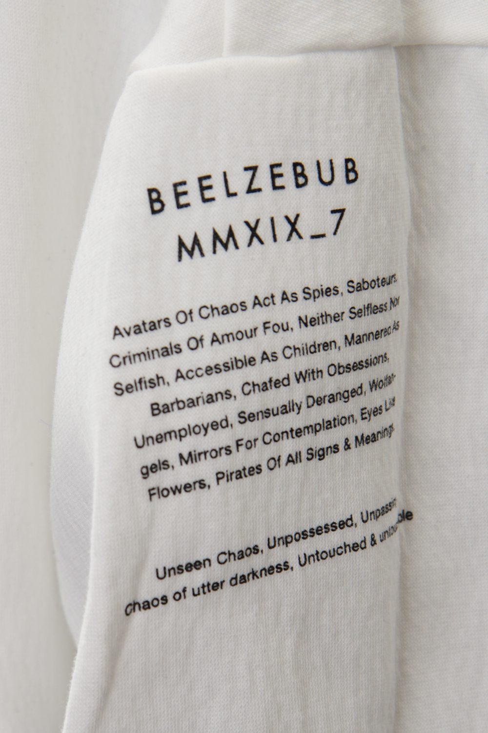 SEAMED SLEEVE PRINT HOODIE Off