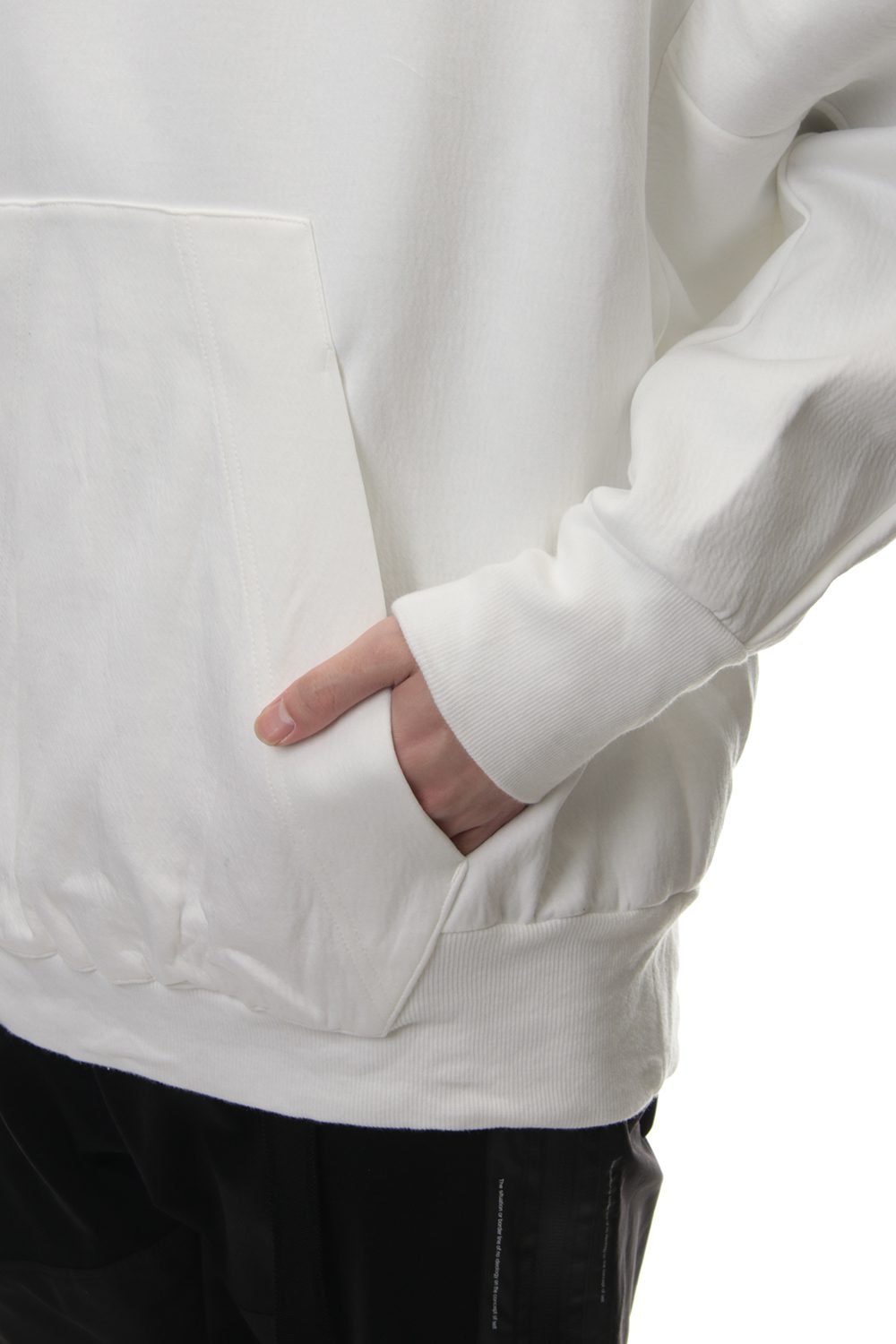 SEAMED SLEEVE PRINT HOODIE Off