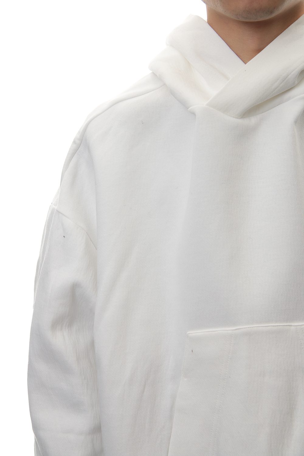 SEAMED SLEEVE PRINT HOODIE Off