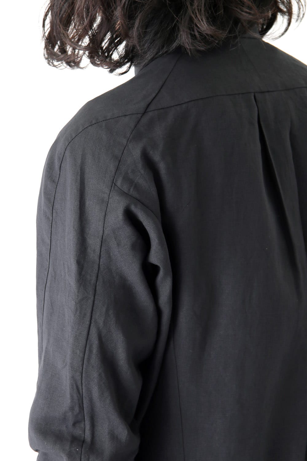 Long Shirt Washi Washer Finish Black