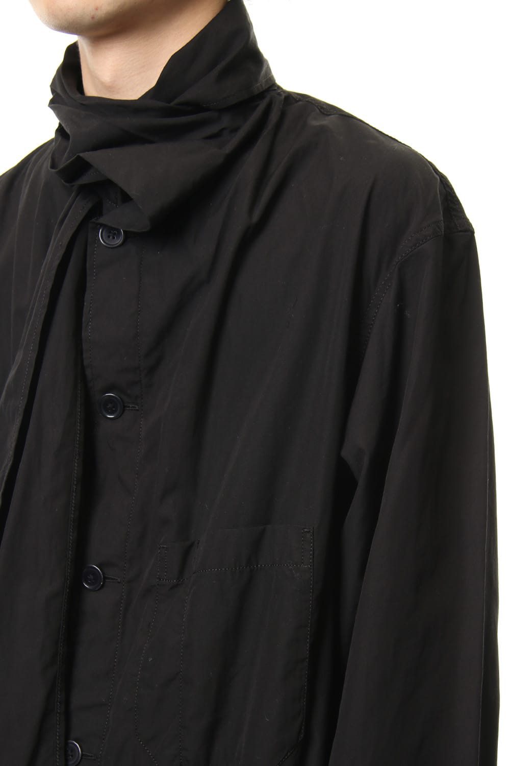 Ring Sewing Broad Scarf Coat