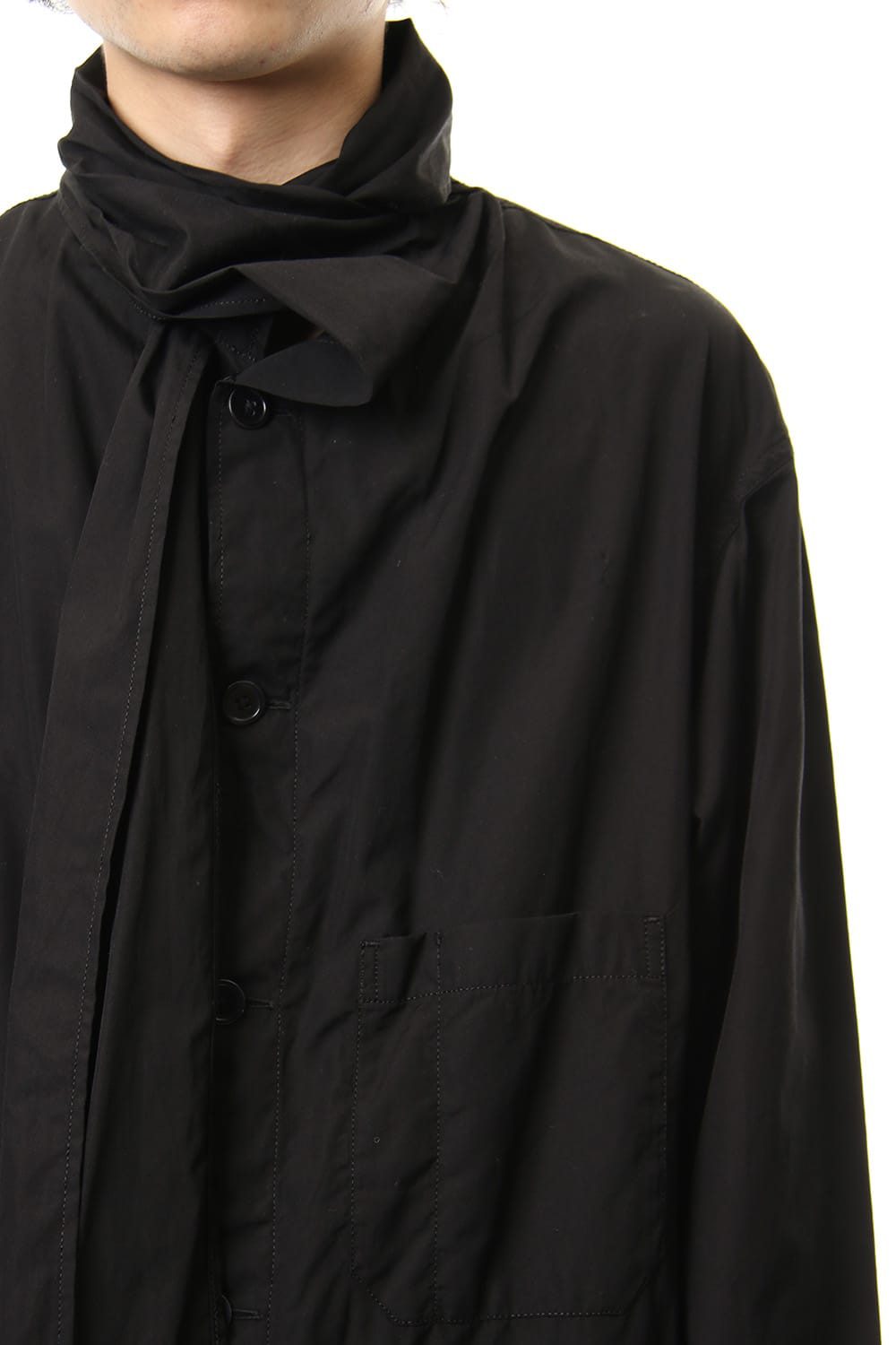 Ring Sewing Broad Scarf Coat