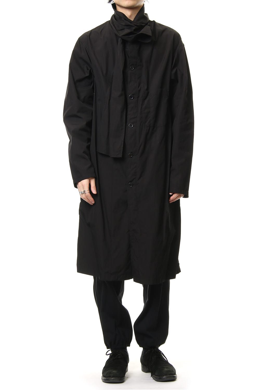 Ring Sewing Broad Scarf Coat