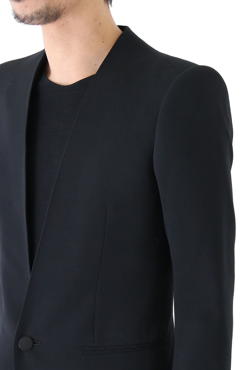 Jacket Wool Pique Black