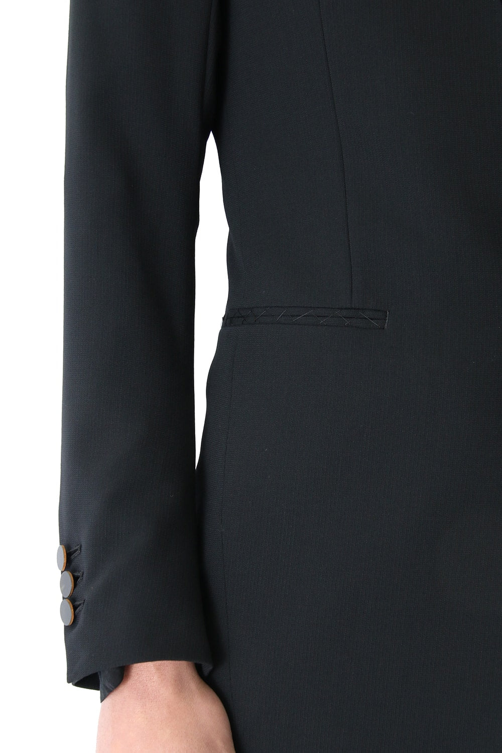 Jacket Wool Pique Black