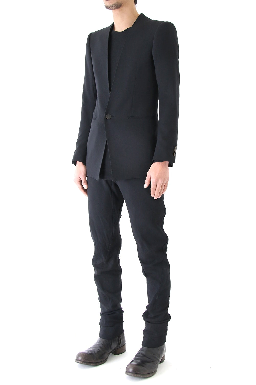 Slim Pants Wool Pique Black