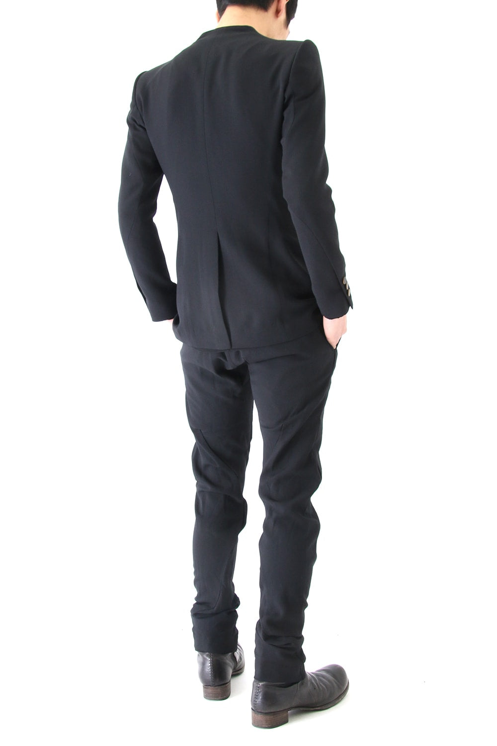 Slim Pants Wool Pique Black