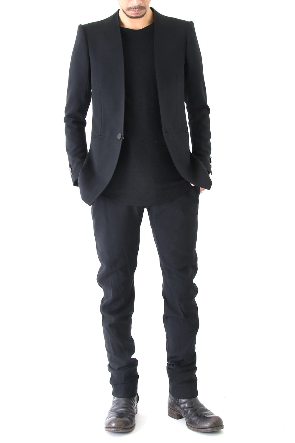 Jacket Wool Pique Black