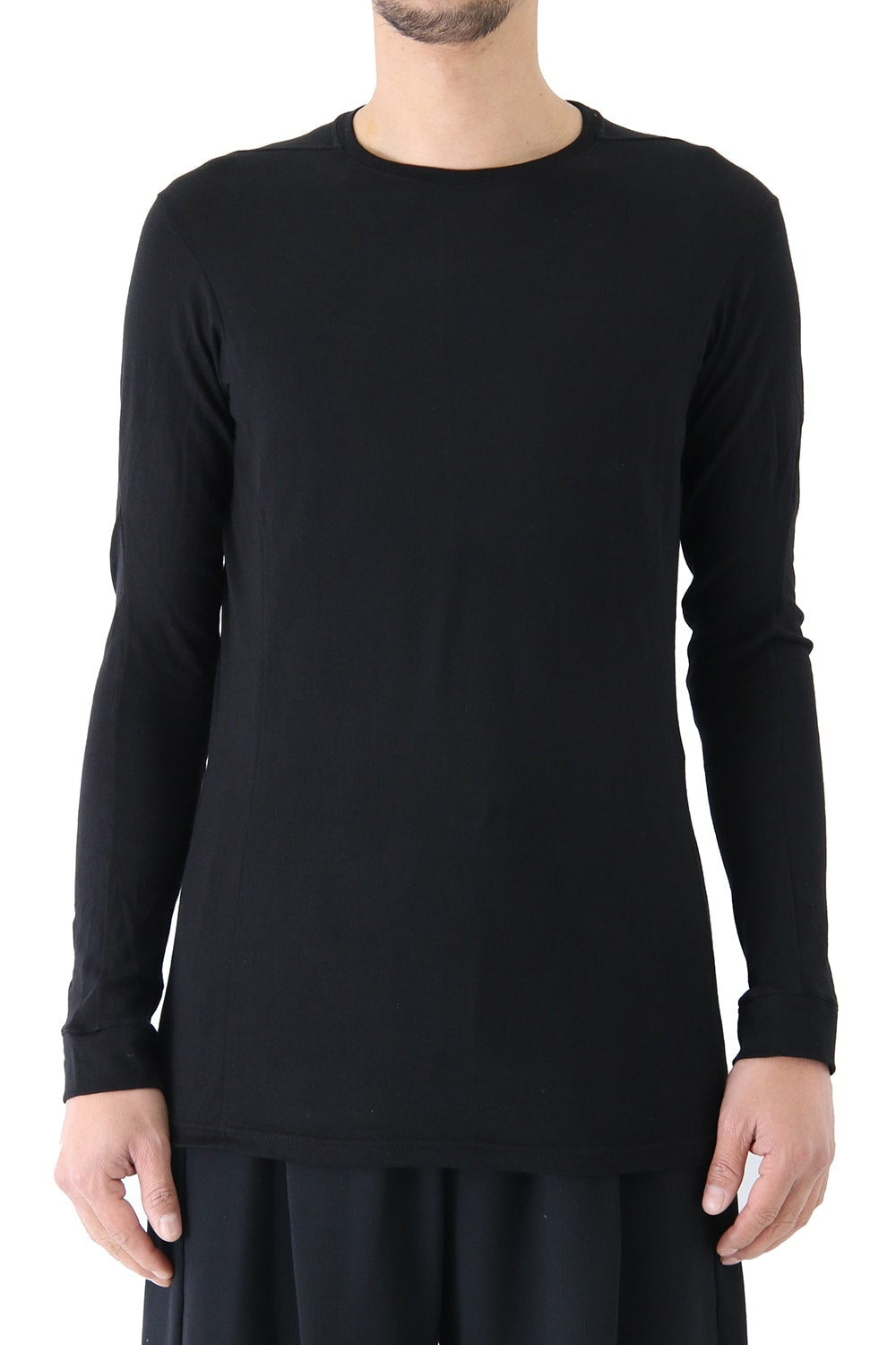 Long Sleeve Silk / Cotton Jersey Black