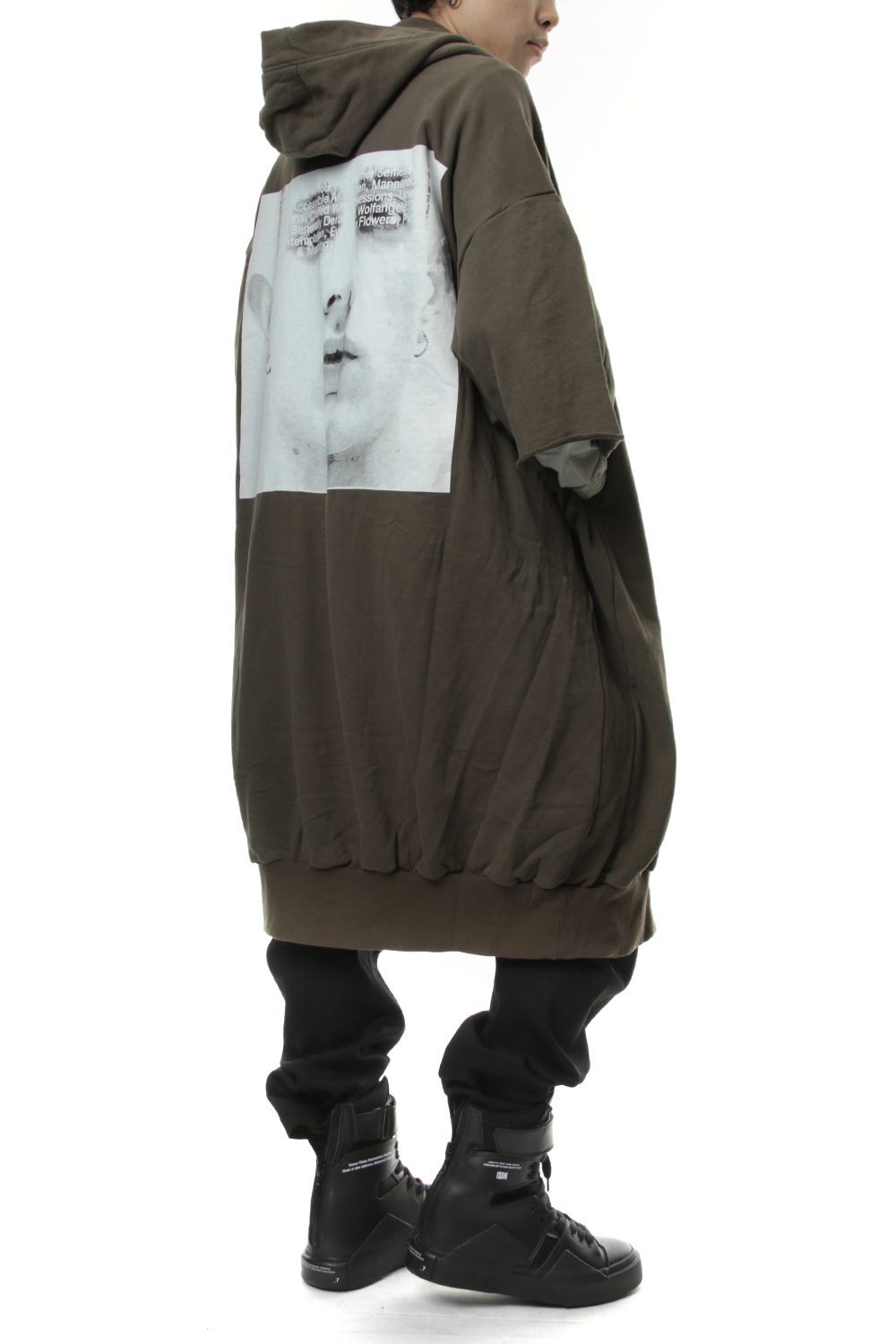 PRINT EXTRA BIG ZIP HOODIE Dust