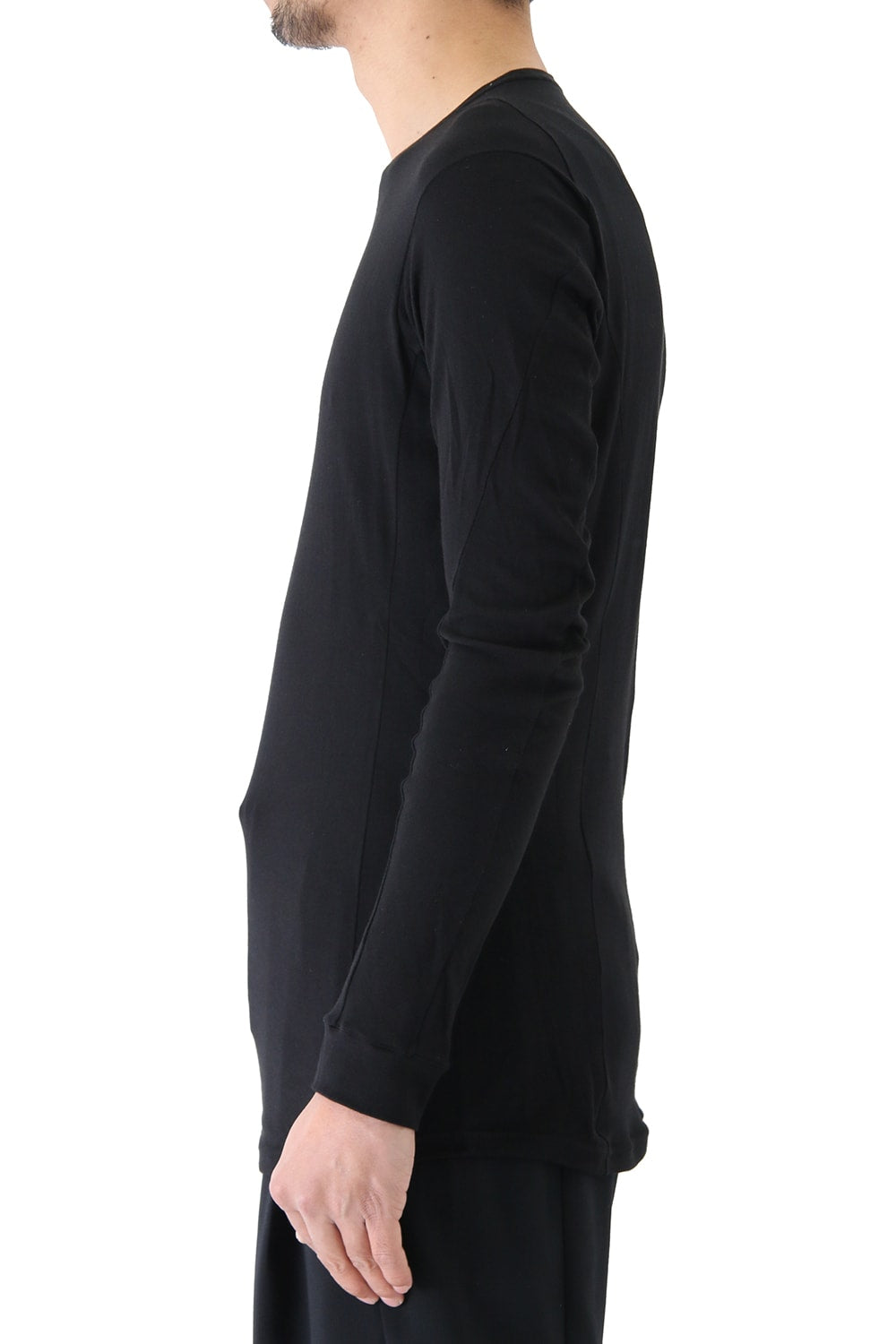 Long Sleeve Silk / Cotton Jersey Black