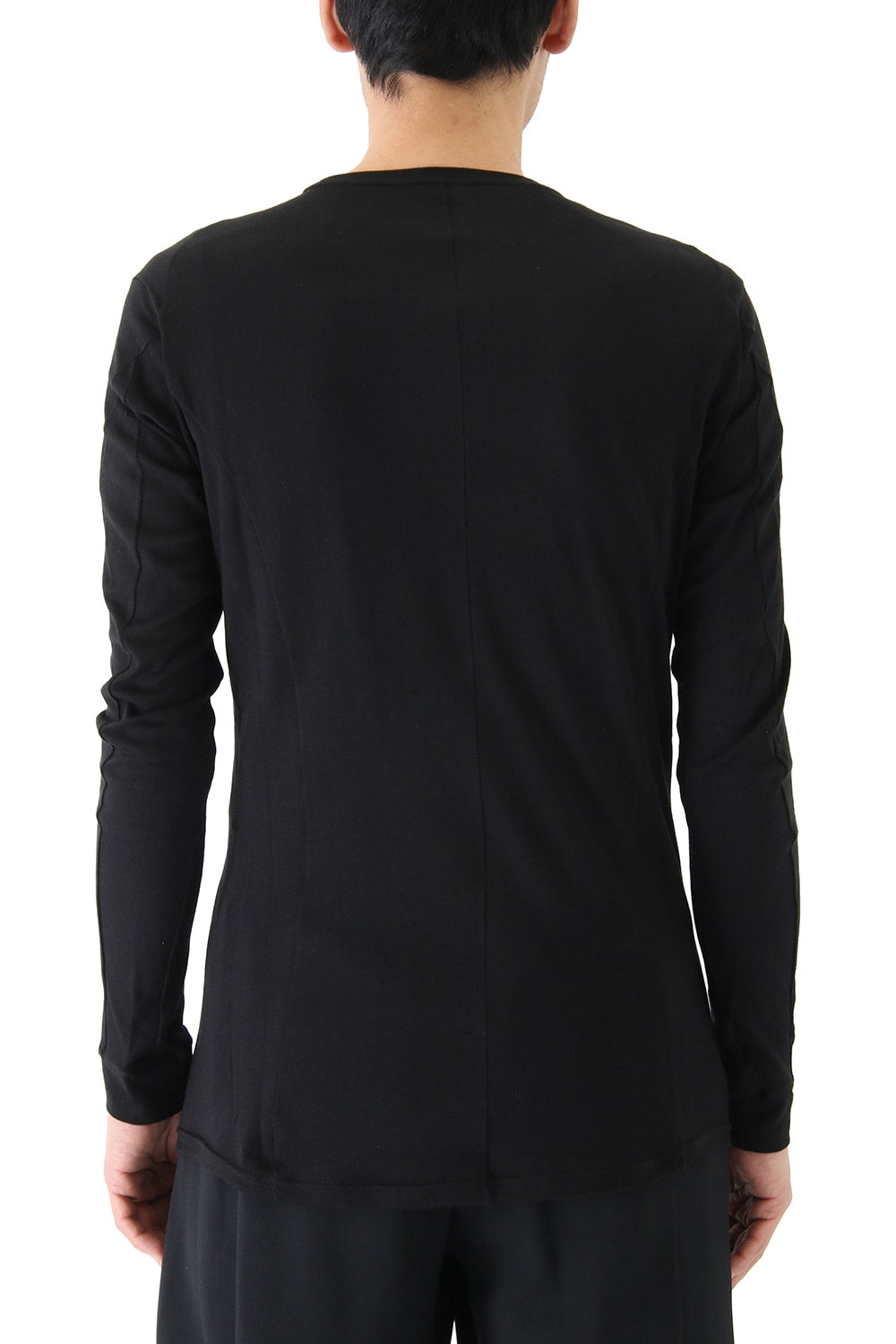 Long Sleeve Silk / Cotton Jersey Black