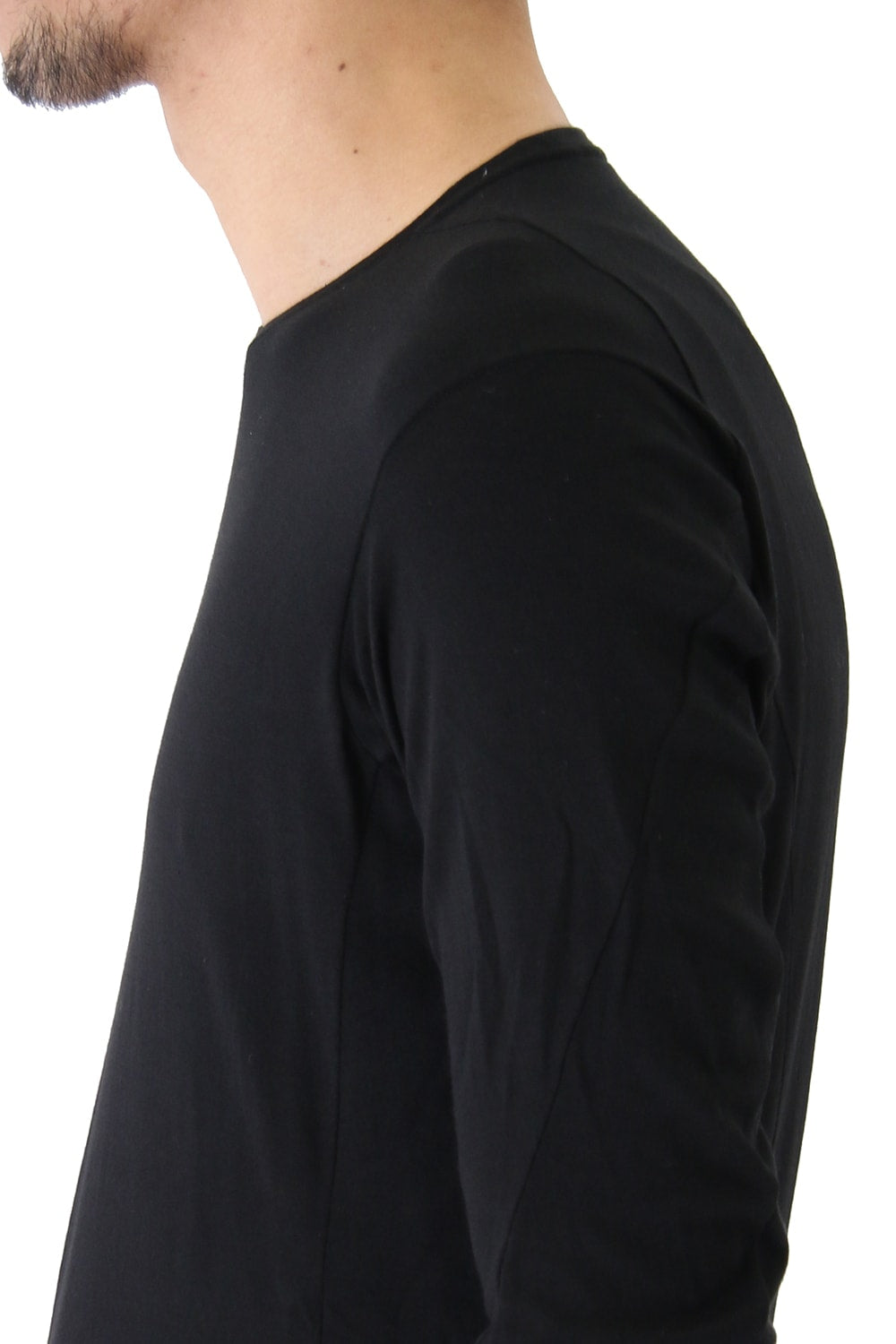 Long Sleeve Silk / Cotton Jersey Black