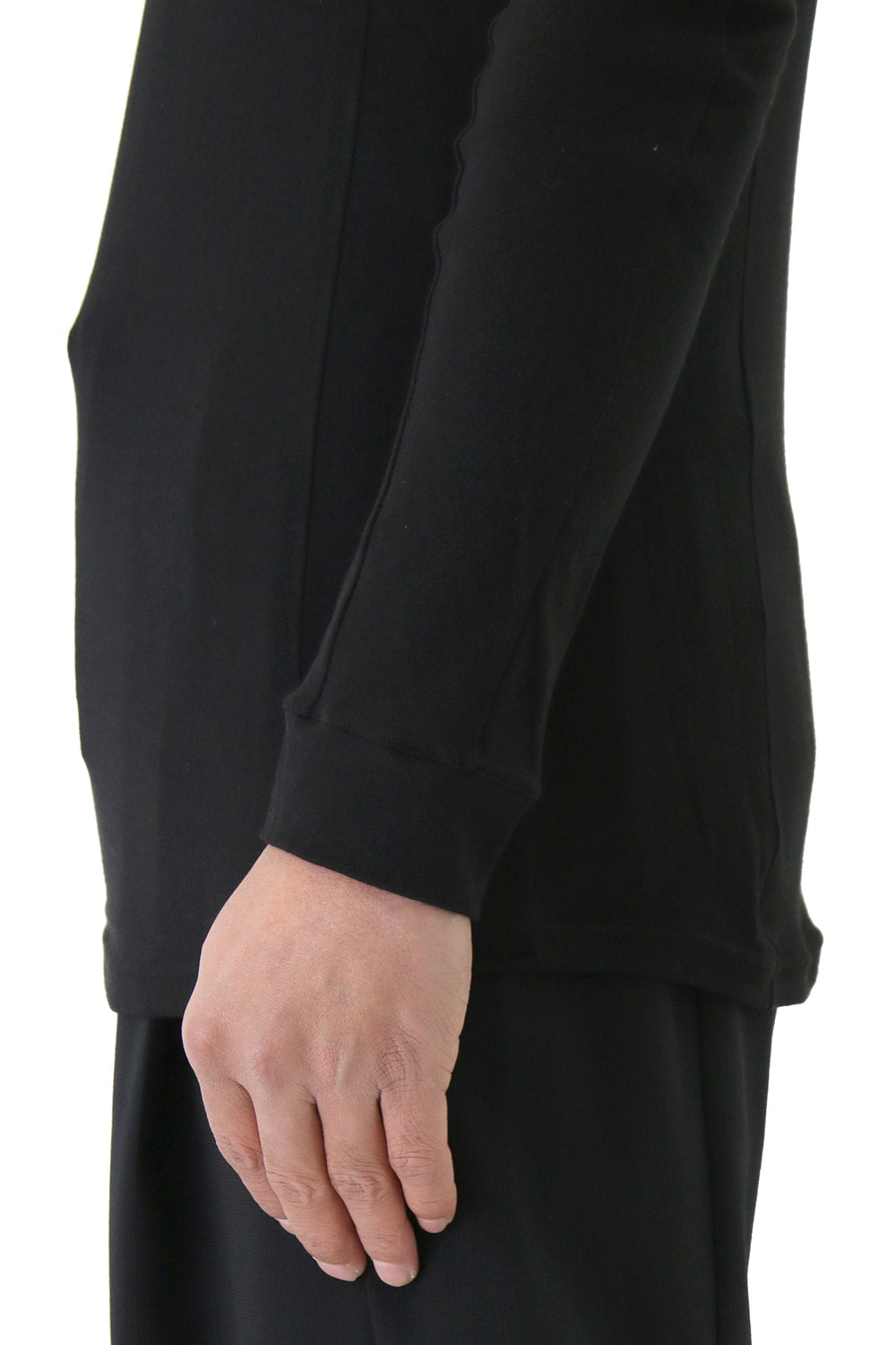 Long Sleeve Silk / Cotton Jersey Black