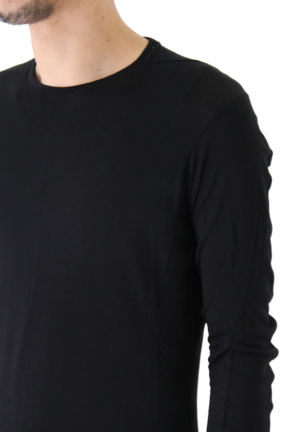 Long Sleeve Silk / Cotton Jersey Black
