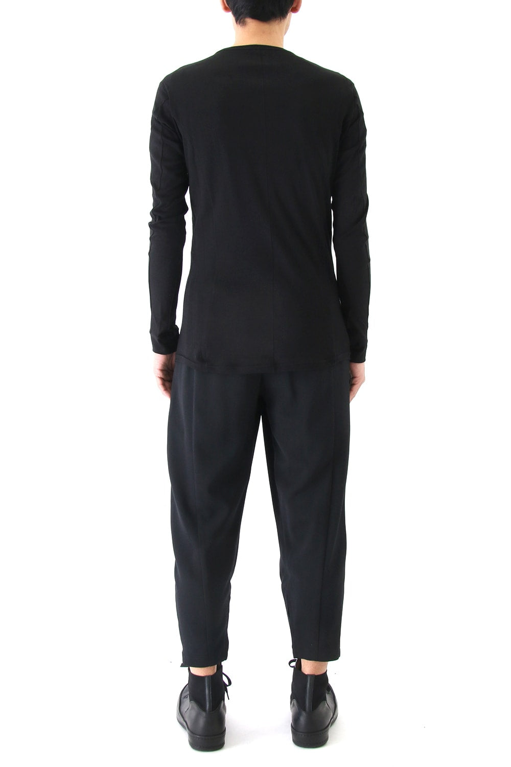 Long Sleeve Silk / Cotton Jersey Black