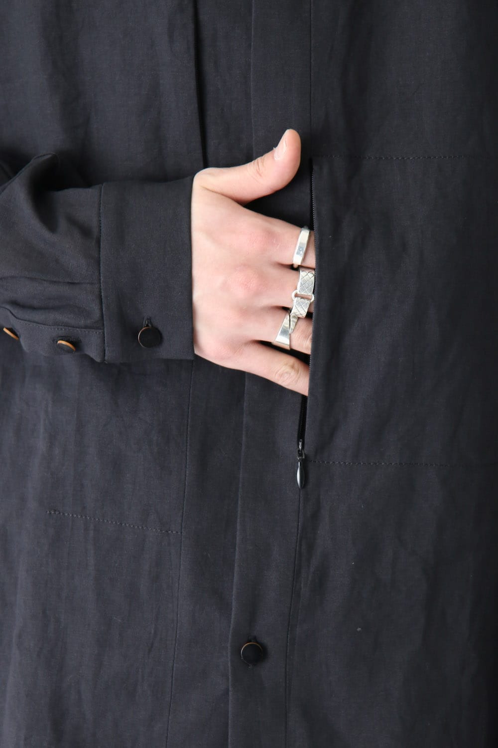 Shirt Washi Washer Finish Black