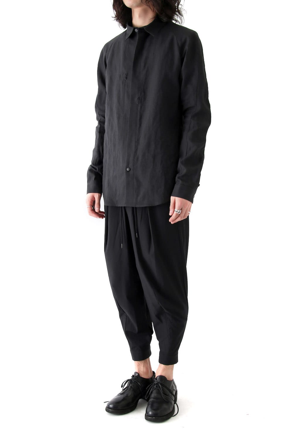 Shirt Washi Washer Finish Black