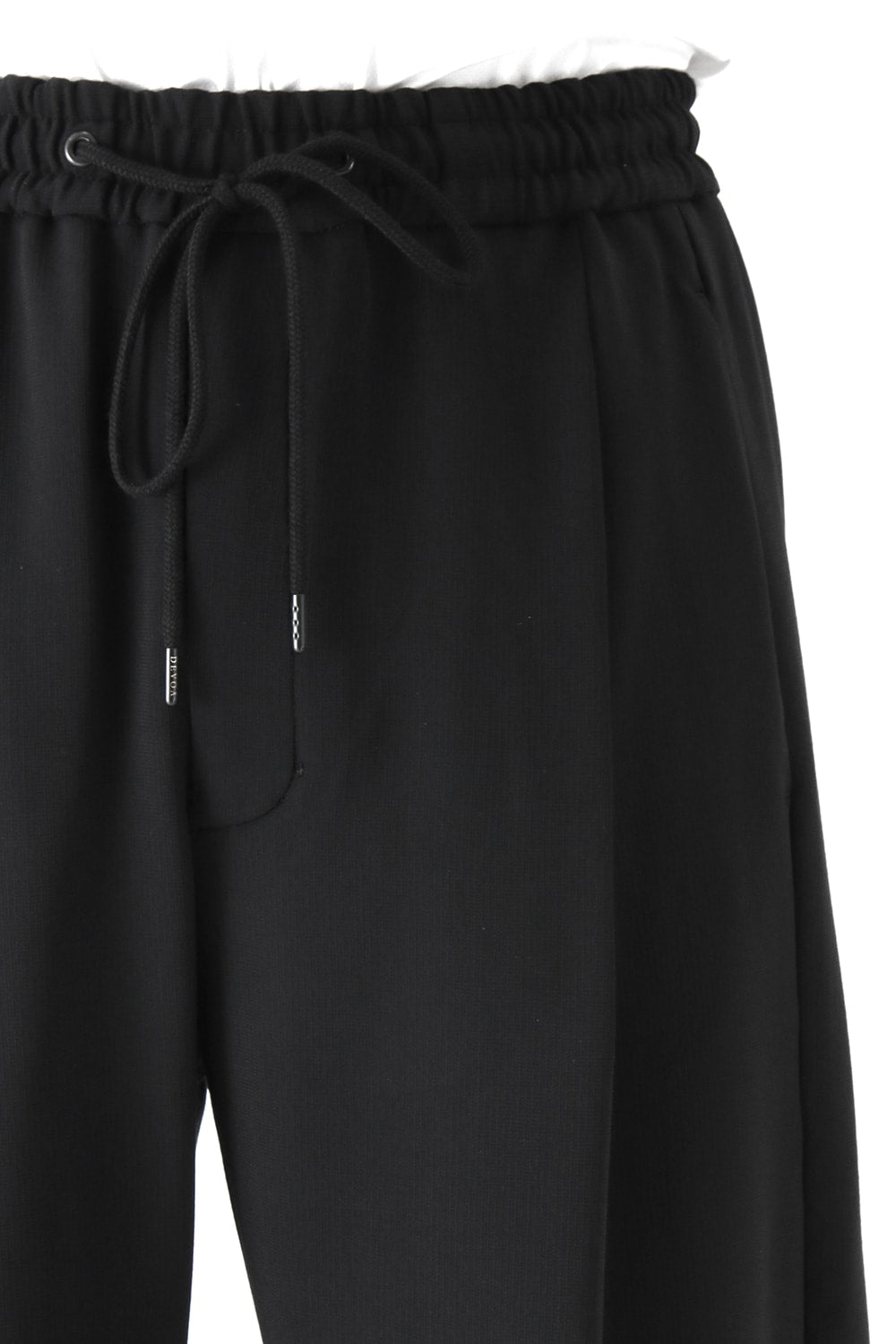 Cropped Pants Wool Pique Black