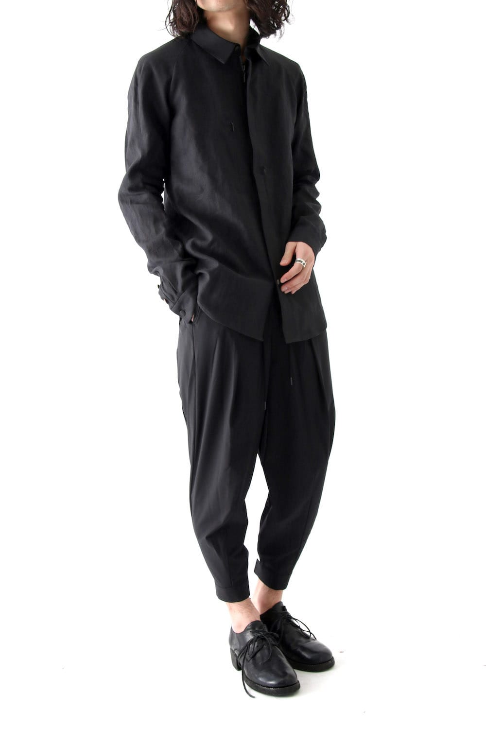 Shirt Washi Washer Finish Black