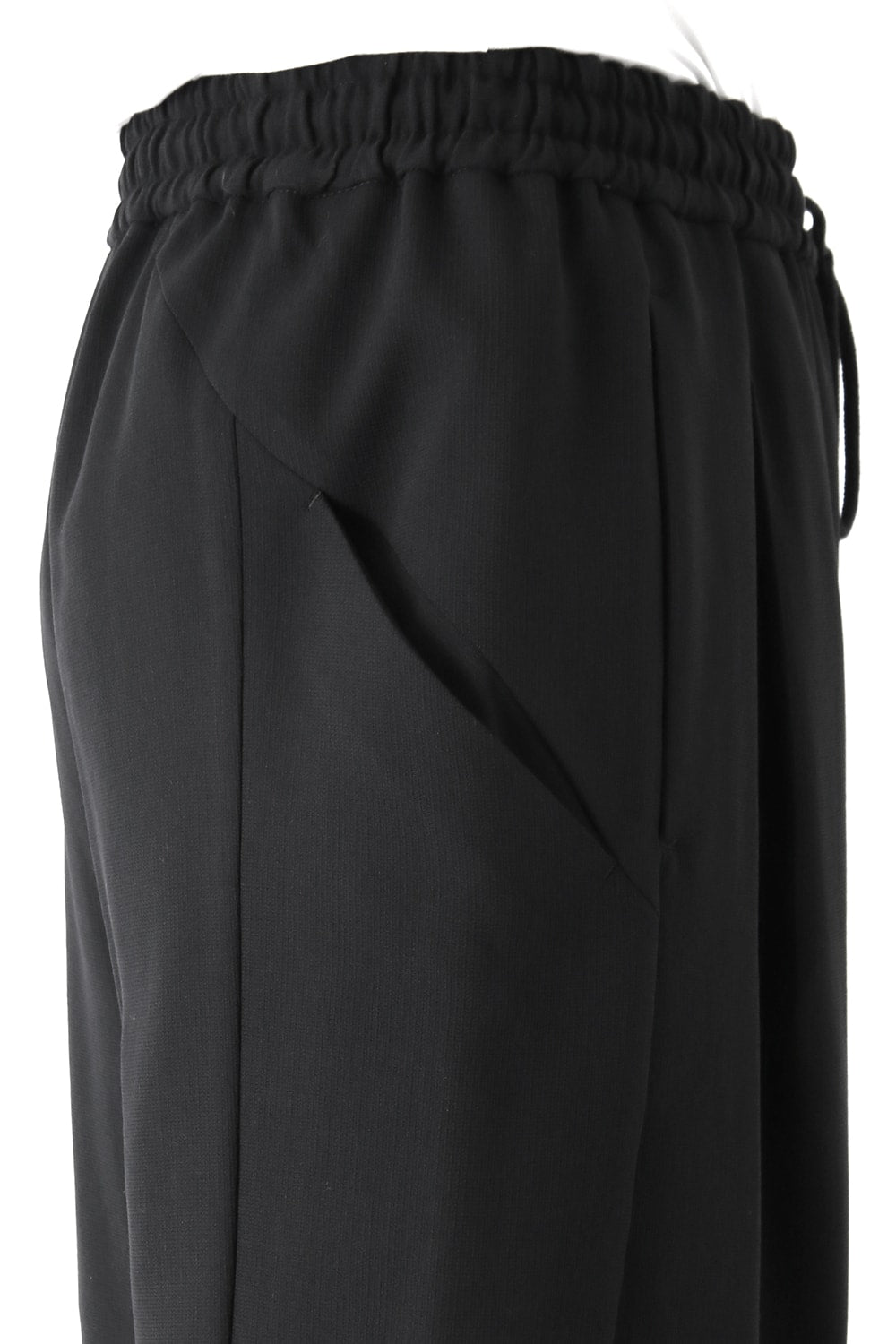 Cropped Pants Wool Pique Black