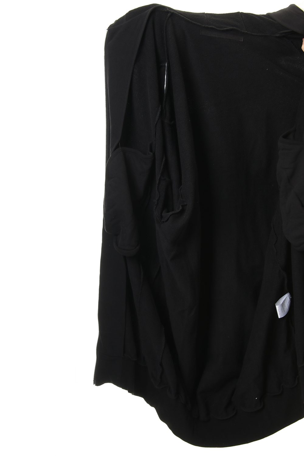 PRINT EXTRA BIG ZIP HOODIE Black