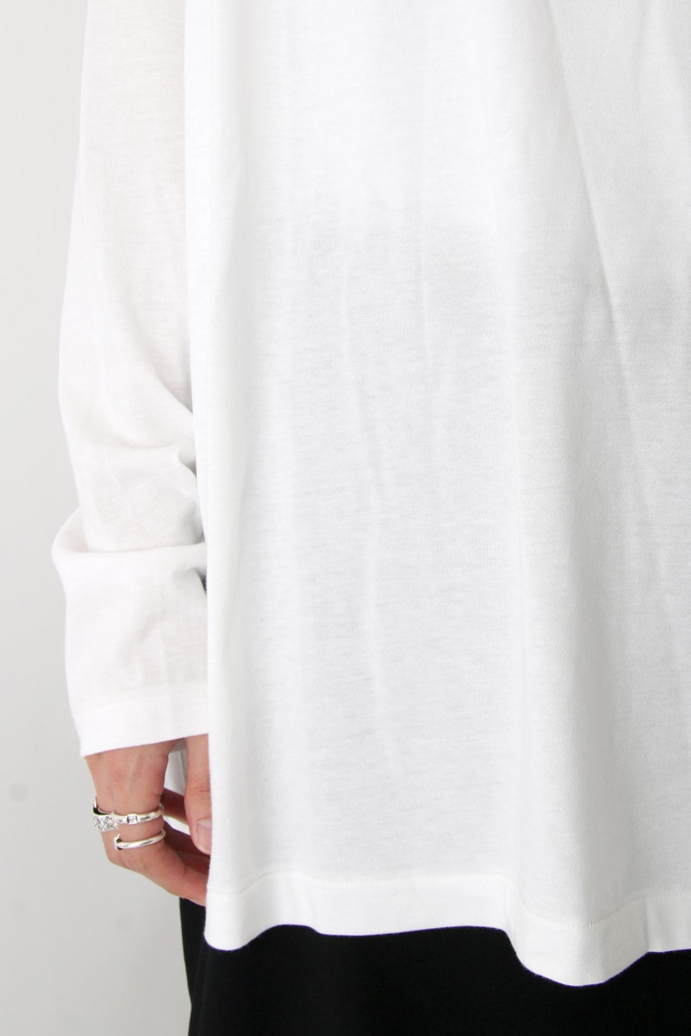 Shankar Cotton Jersey L/S T-shirt Off White