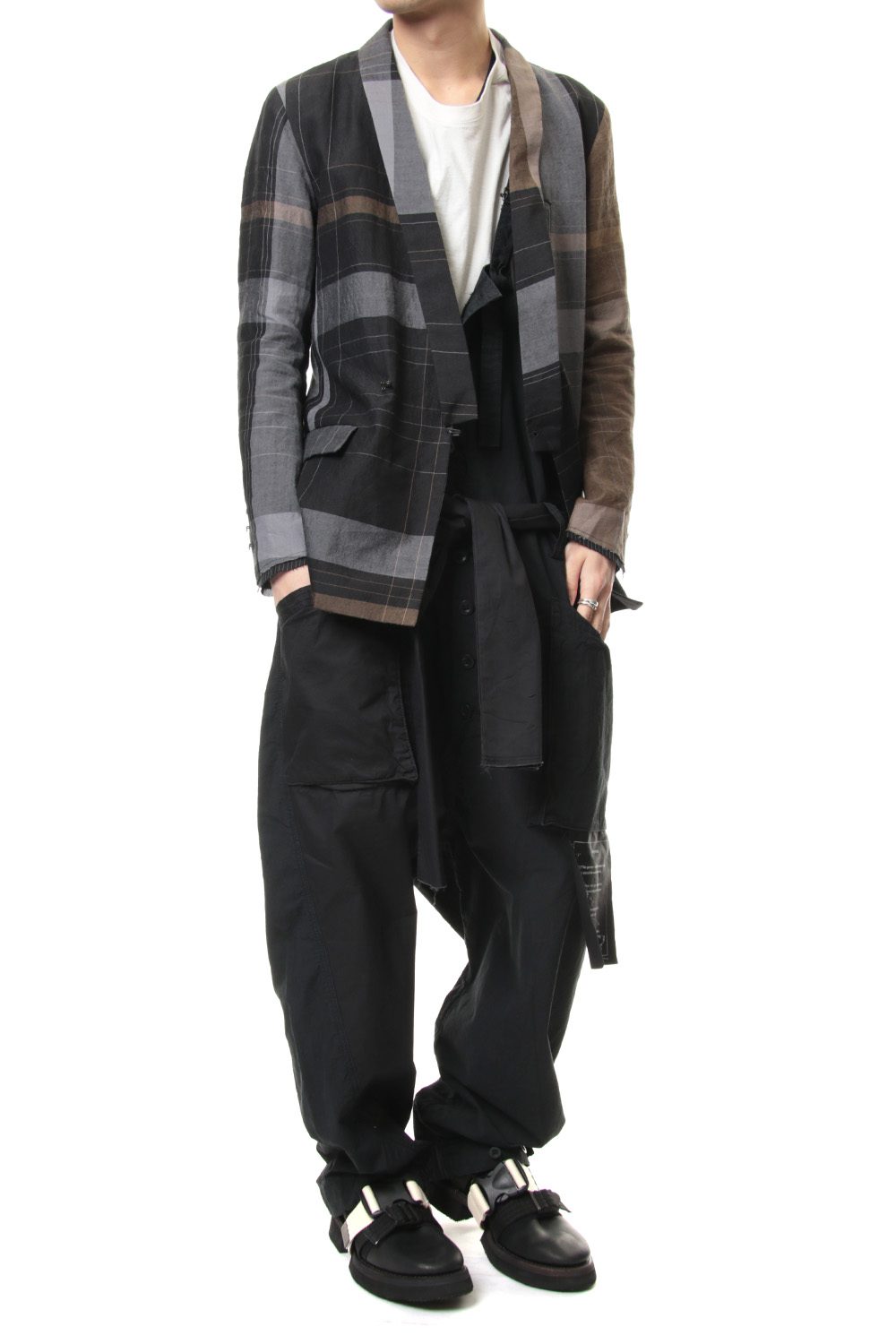 Product dyeing One shoulder overalls