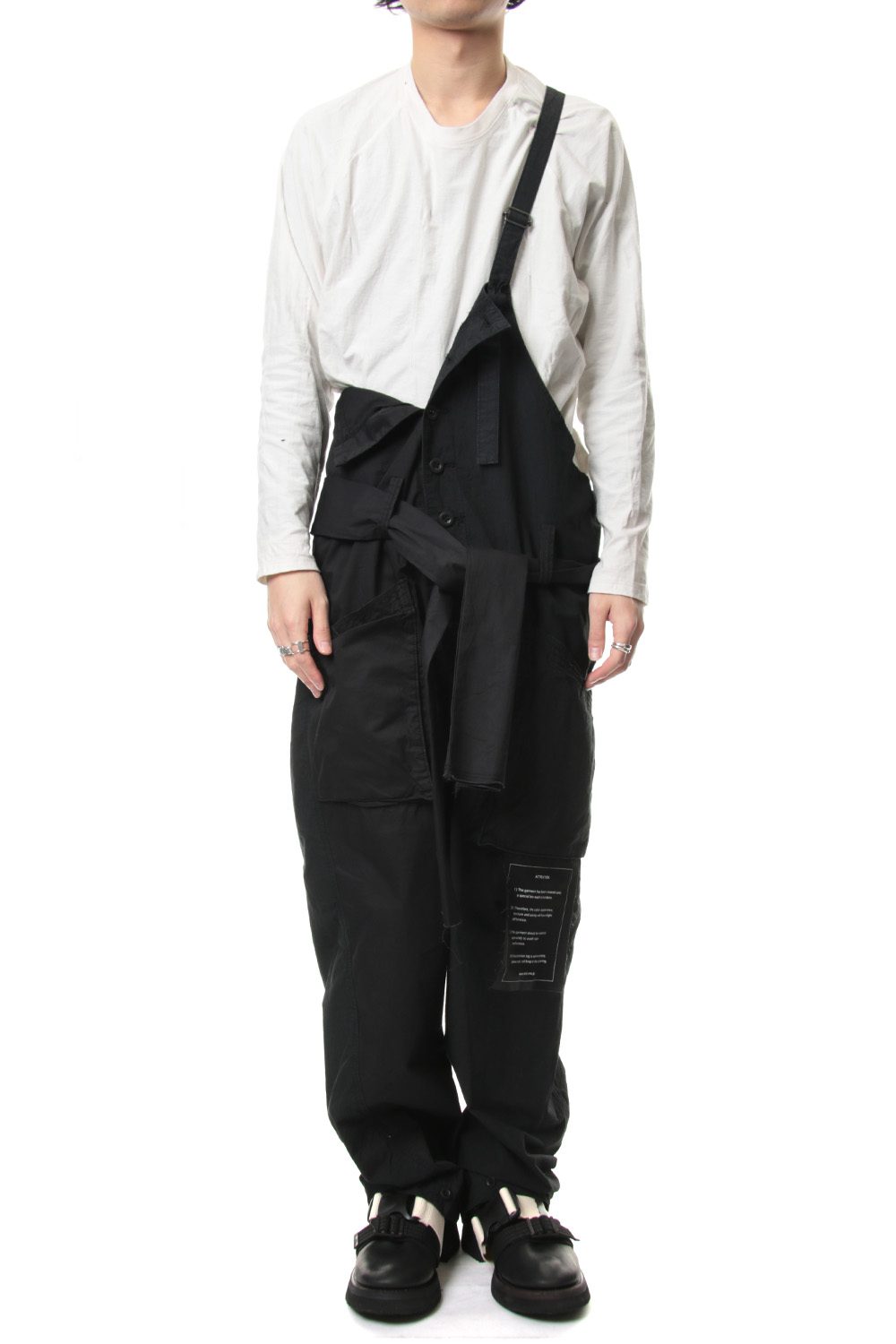 Product dyeing One shoulder overalls