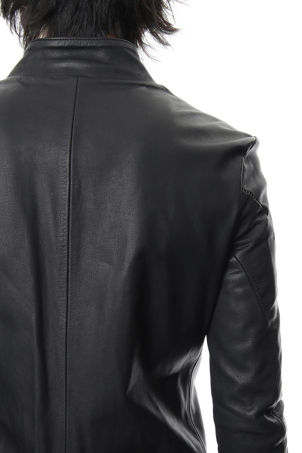 Cow Hide Draping Leather jacket RB-029 Black