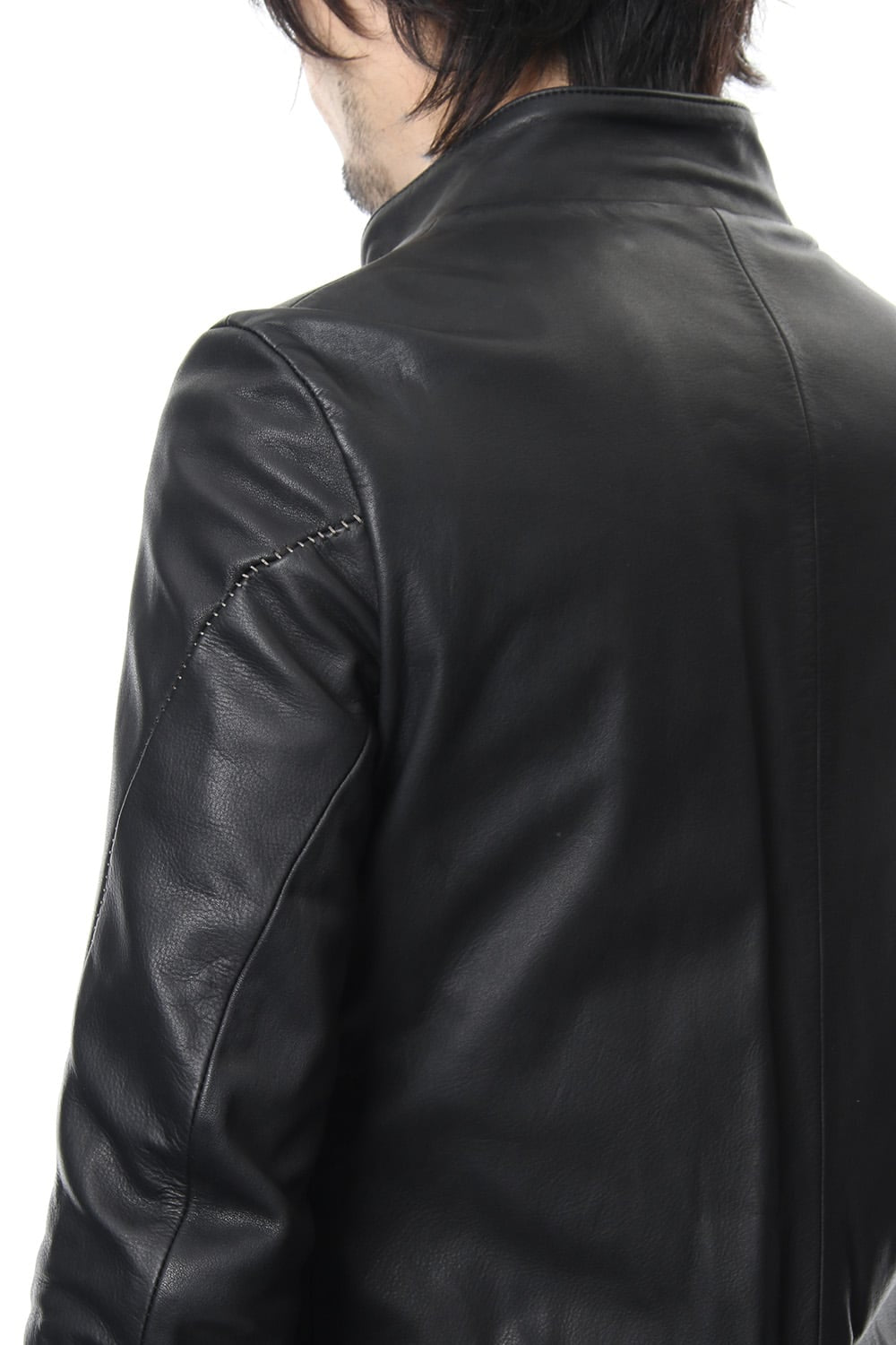 Cow Hide Draping Leather jacket RB-029 Black