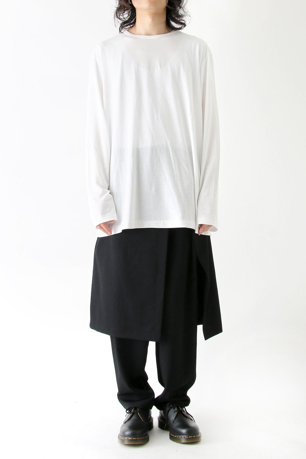 Wrinkle Garbardine Removable Skirt Pants