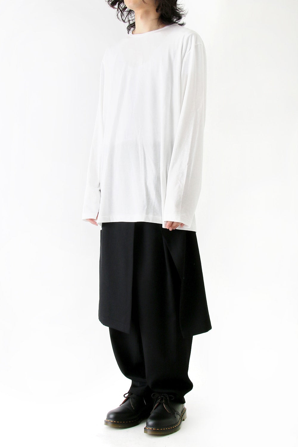 Wrinkle Garbardine Removable Skirt Pants