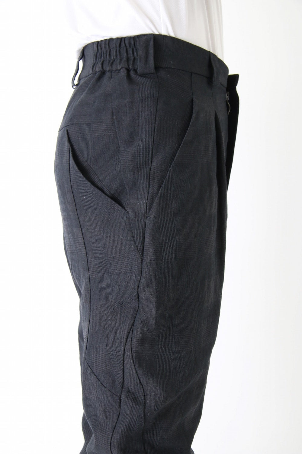 Jodhpurs Pants Cotton Linen Check