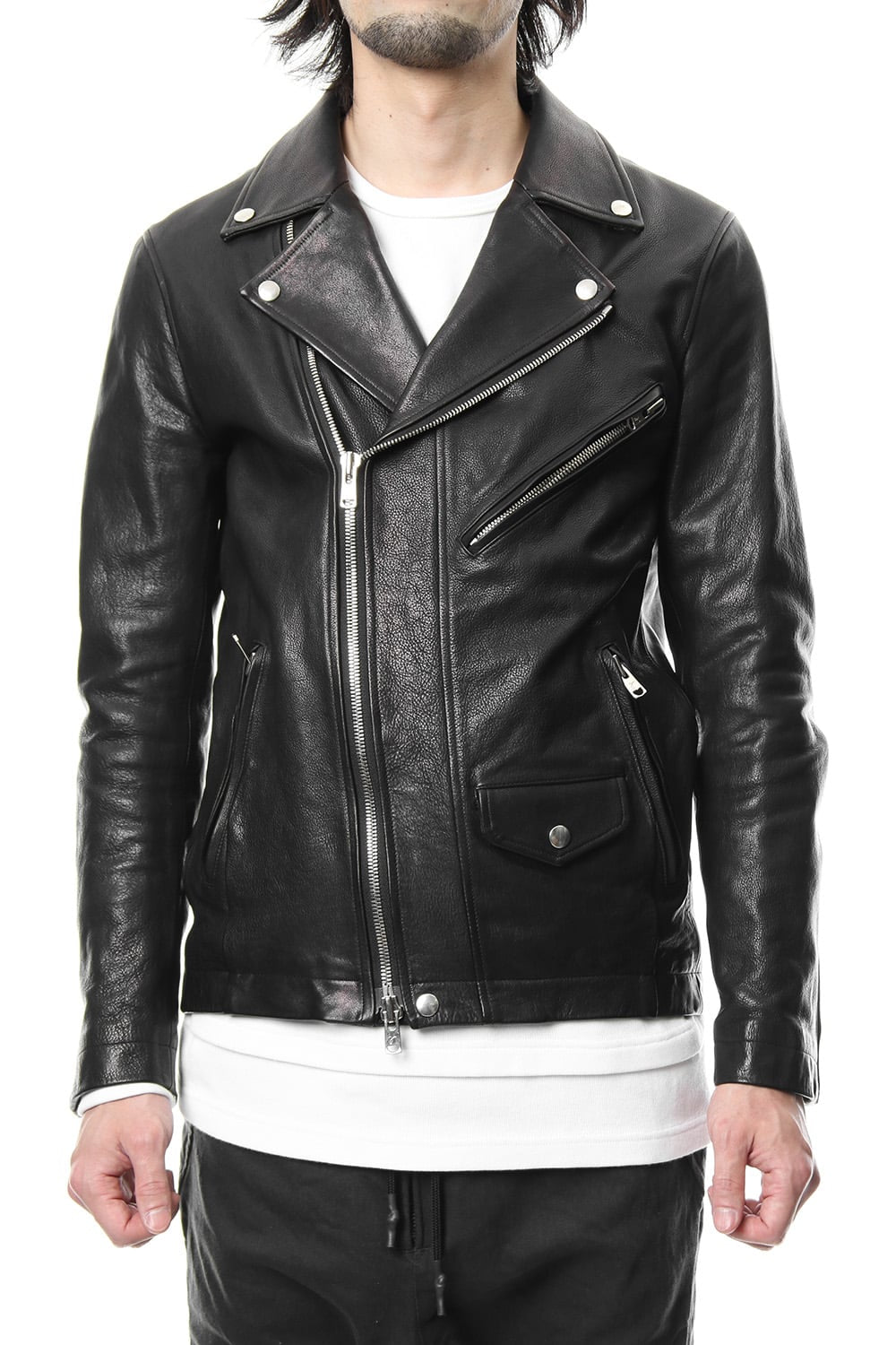 Cow Hide Leather Riders jacket RB-028 Black