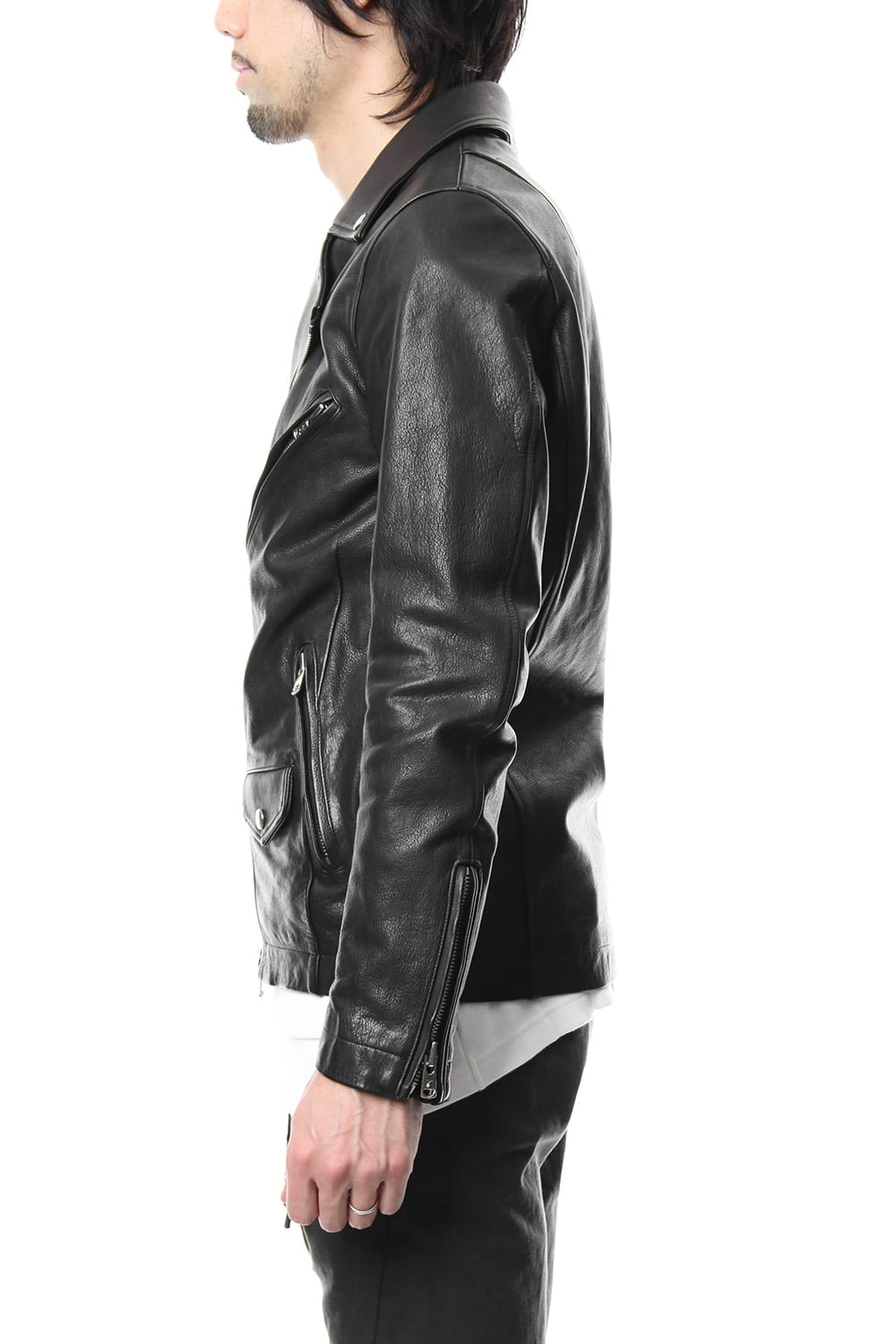 Cow Hide Leather Riders jacket RB-028 Black