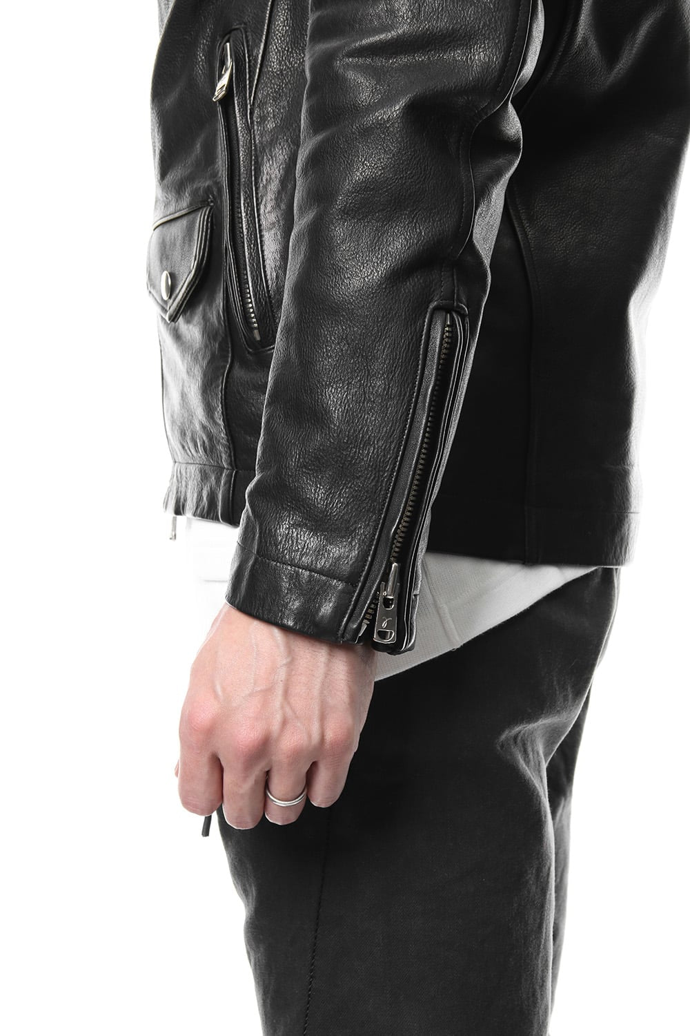 Cow Hide Leather Riders jacket RB-028 Black