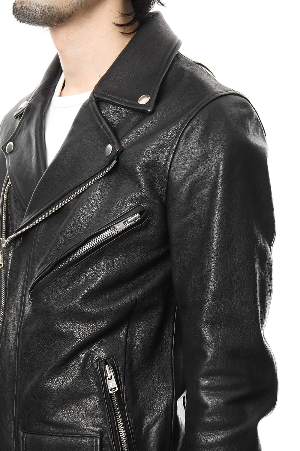 Cow Hide Leather Riders jacket RB-028 Black