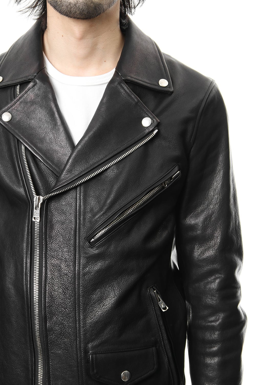 Cow Hide Leather Riders jacket RB-028 Black