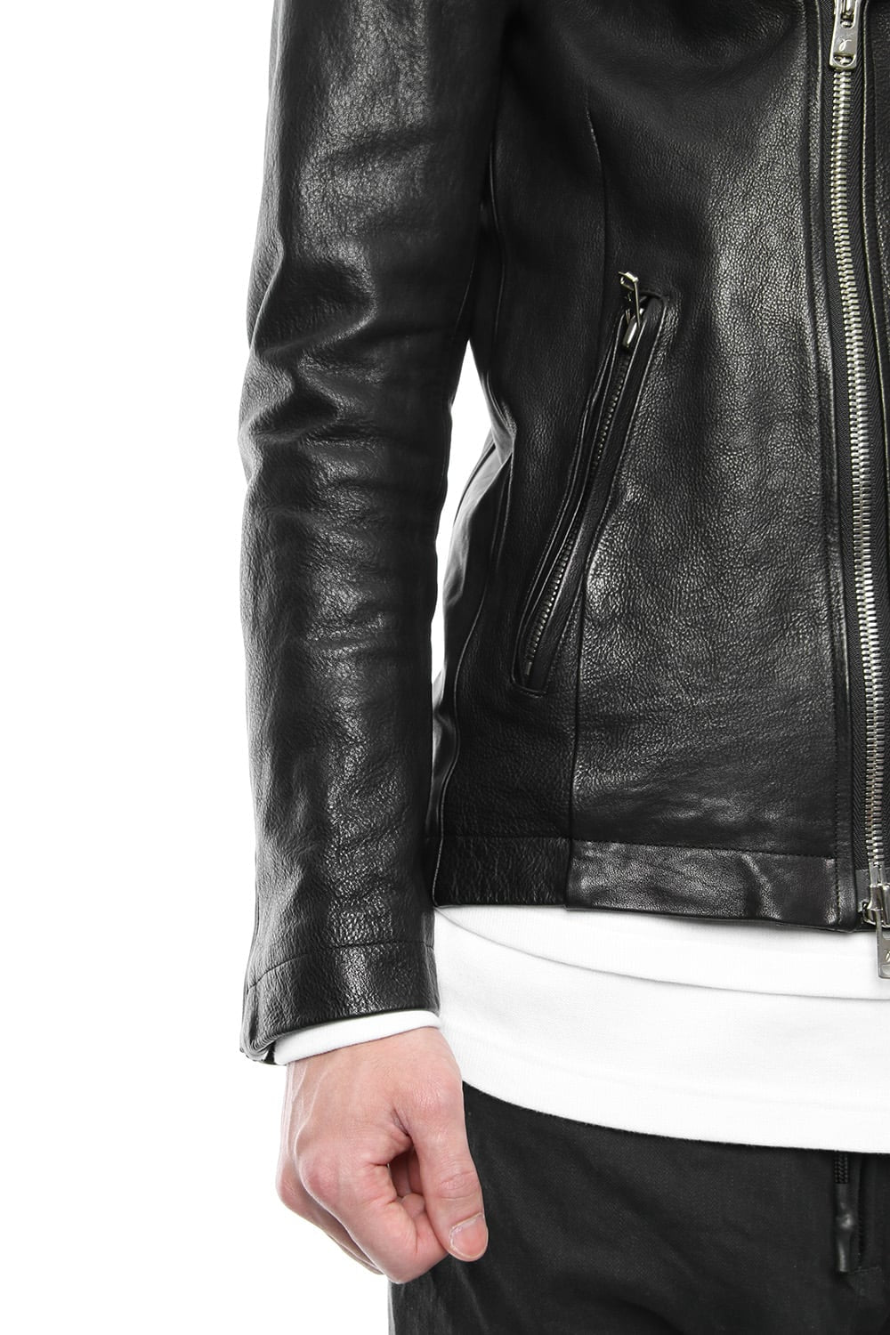 Cow Hide Leather Riders jacket RB-028 Black