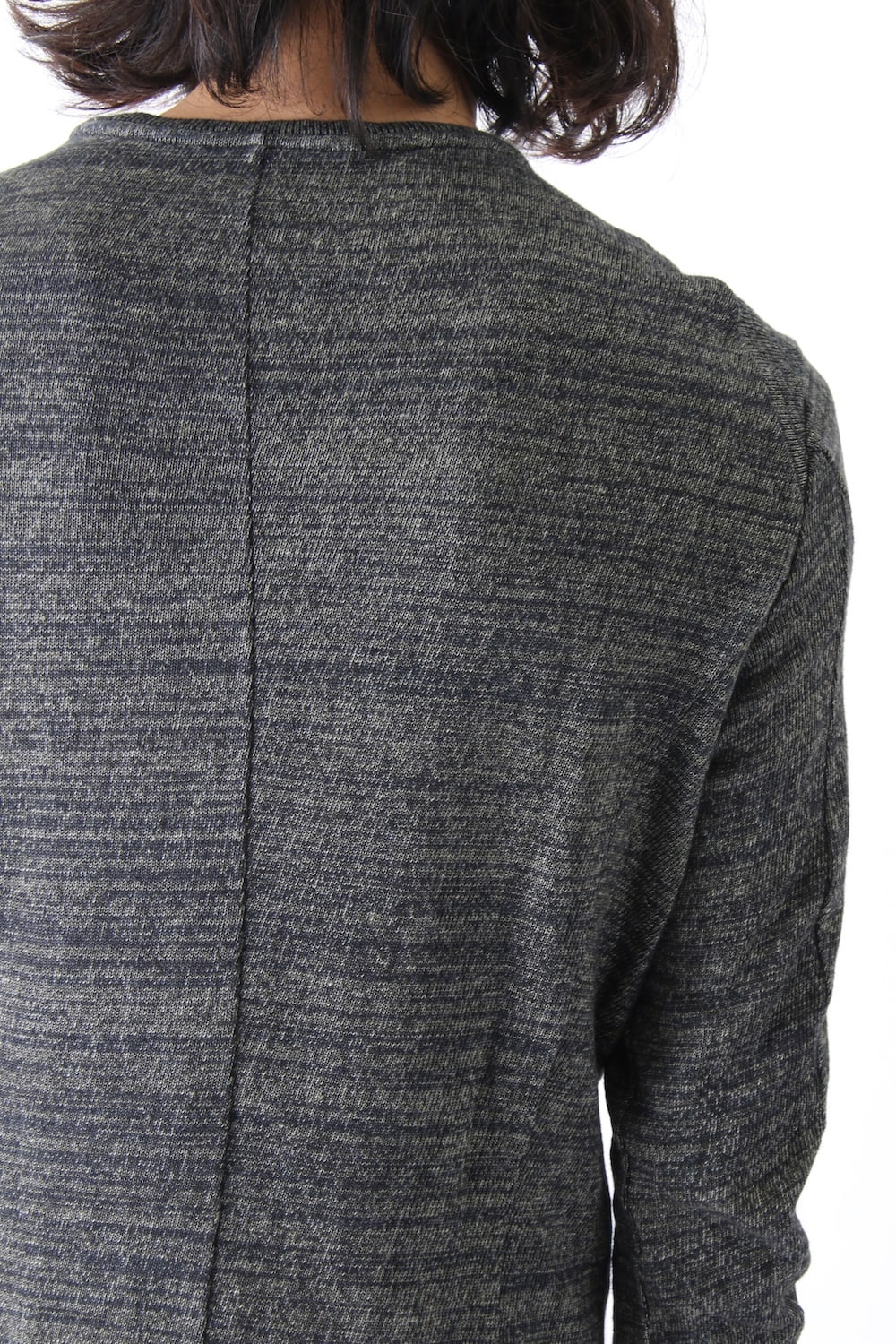 Long Sleeve Linen Cotton Jersey Khaki Gray