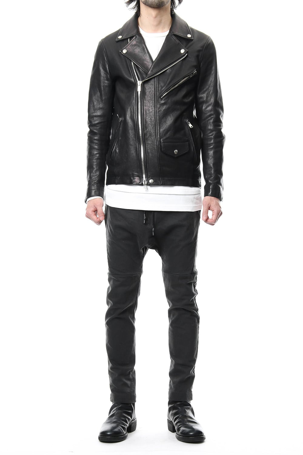 Cow Hide Leather Riders jacket RB-028 Black