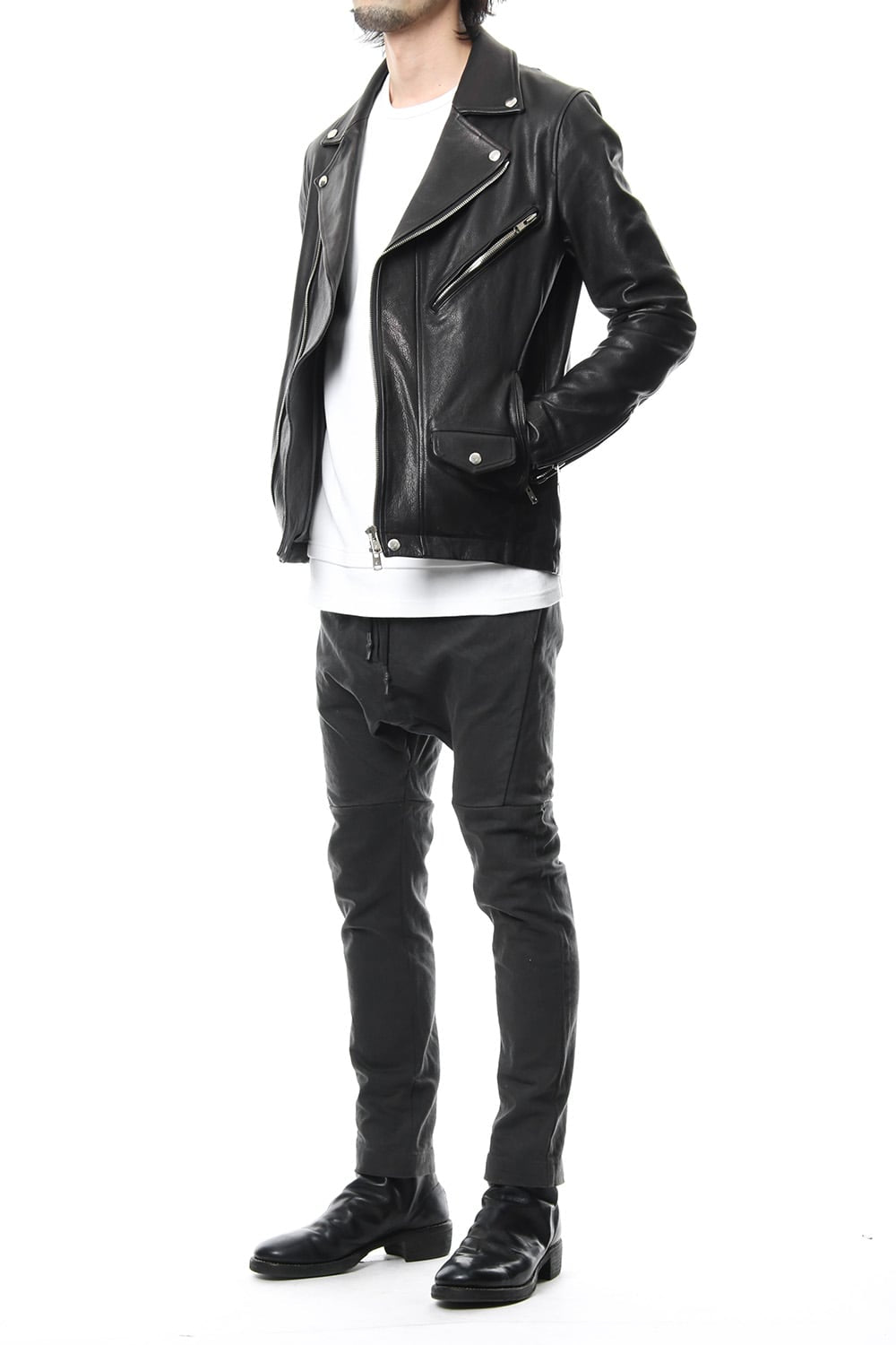 Cow Hide Leather Riders jacket RB-028 Black