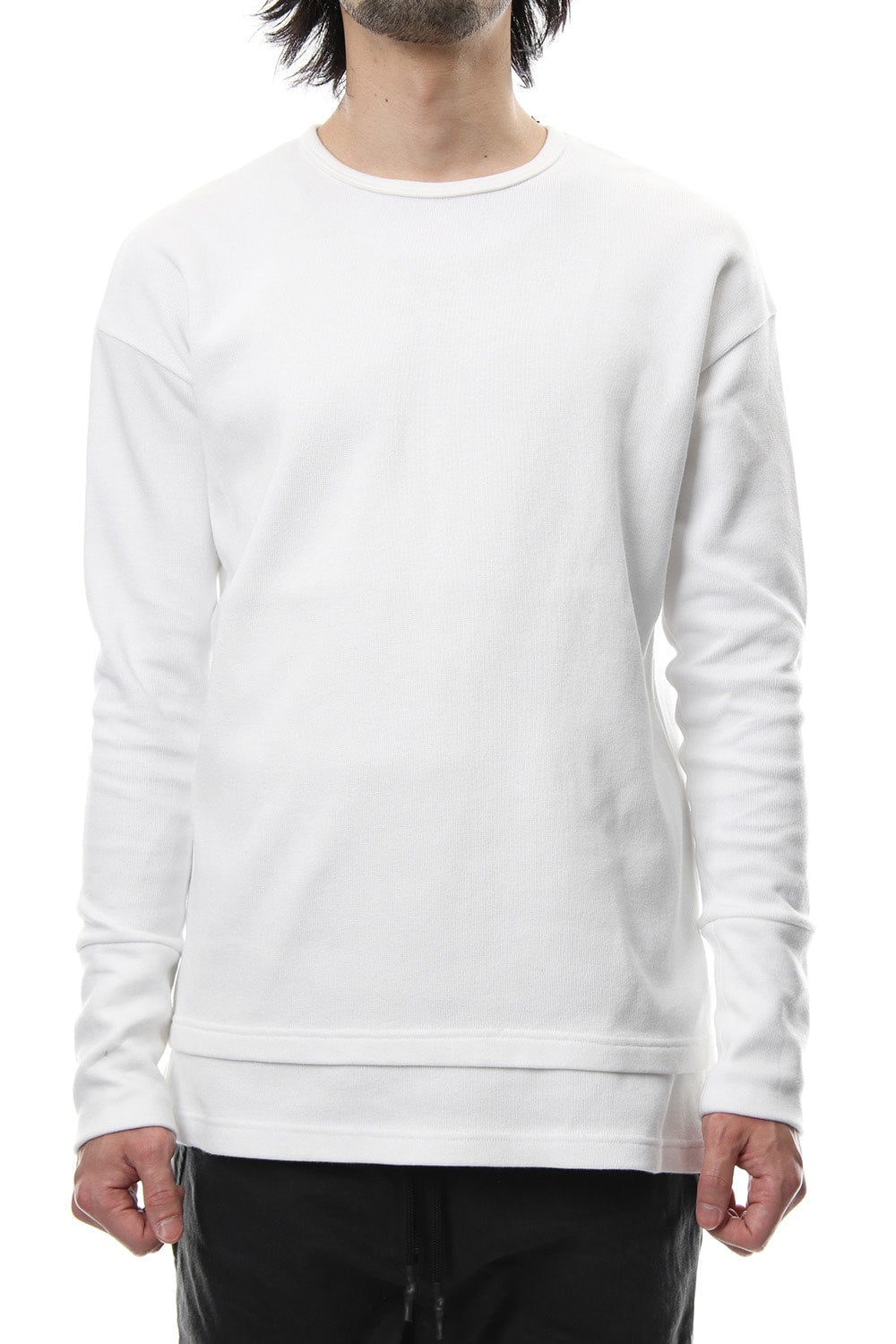 Double Face Layered L/S  RB-010 White