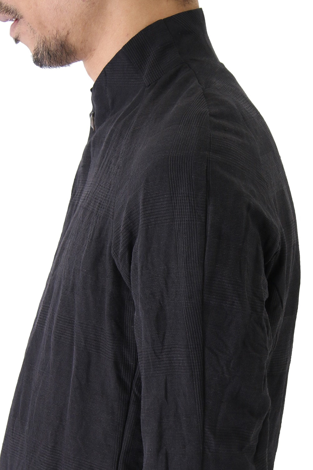 Jacket Cotton Linen Check Bordeaux