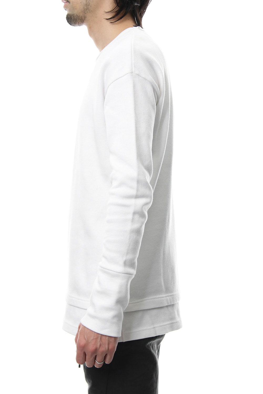 Double Face Layered L/S  RB-010 White