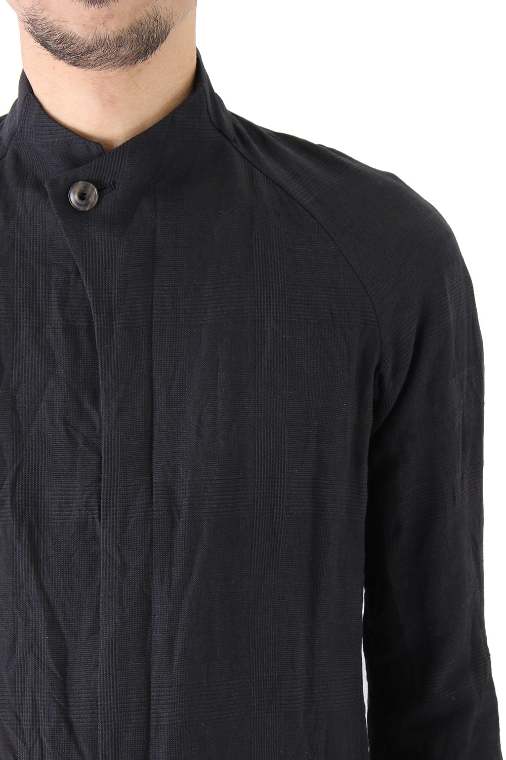 Jacket Cotton Linen Check Bordeaux