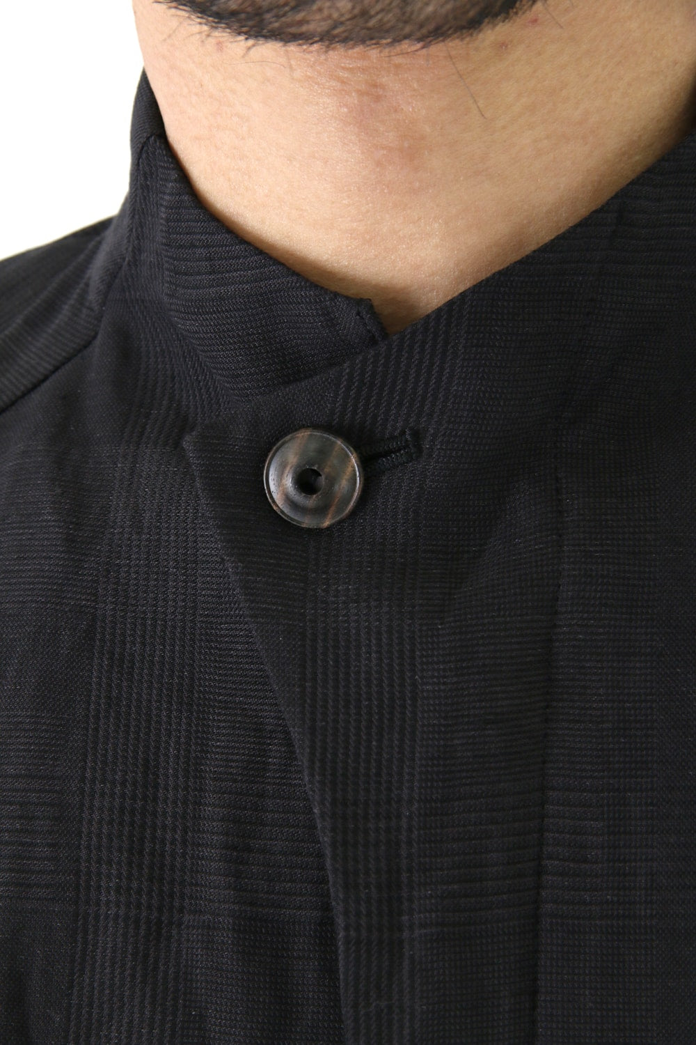 Jacket Cotton Linen Check Bordeaux